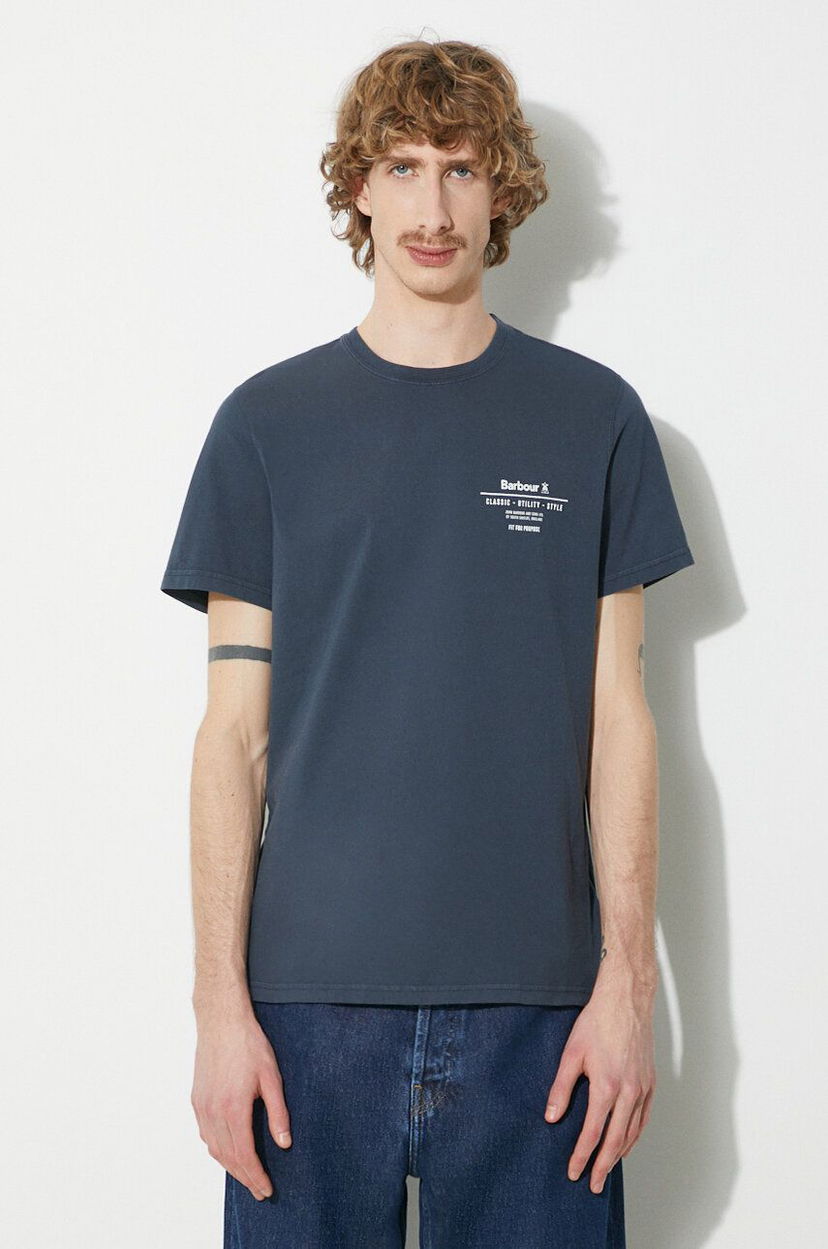Футболка Barbour Hickling Tee With Print Синій | MTS1269