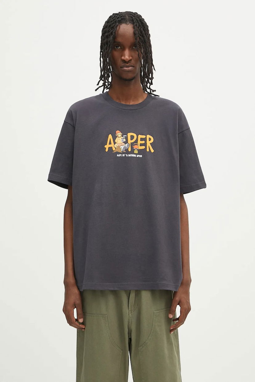 Футболка AAPE by A Bathing Ape AAPE Theme Aaper Graphic T-Shirt чорний | AAPTEM1616XXO