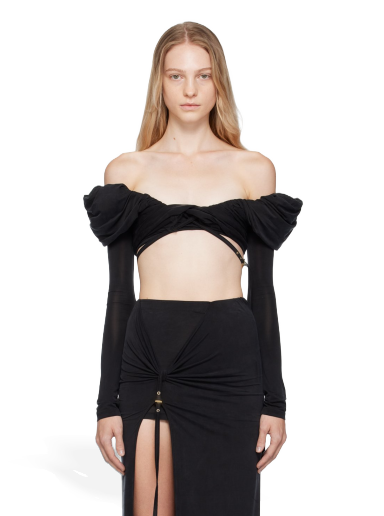 Футболка Jacquemus Le Chouchou 'Le Haut Spalla' Blouse чорний | 23H233TO072-2307