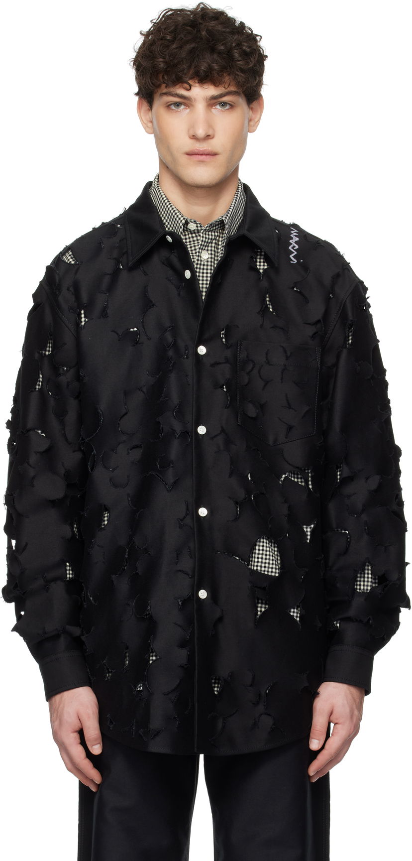 Сорочка Marni Marni Boxy Cut Out Shirt чорний | CUMU0332S0 USR012