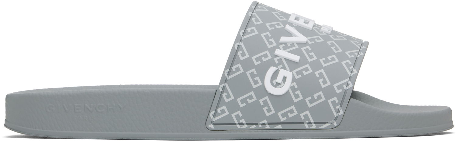 Кросівки та взуття Givenchy Monogram Slides Сірий | BH301TH1UC030, 0