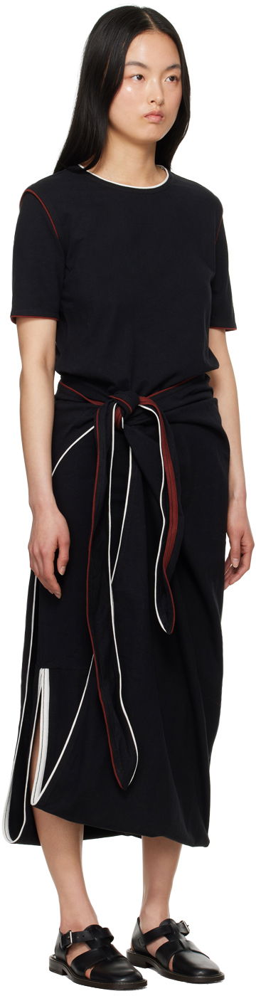 плаття LEMAIRE Lemaire Wrap Midi Dress чорний | DR1044 LJ1010, 1