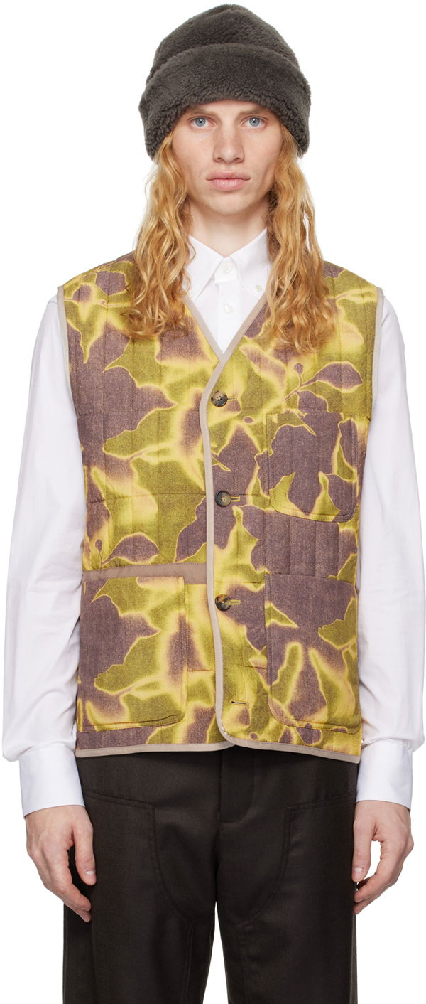 Жилет Paul Smith Paul Smith Photogram Leaves Print Quilted Vest Зелений | M1R-134Z-N02490-10
