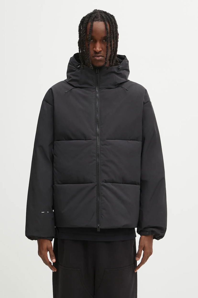 Пуховик HELIOT EMIL Winter Hooded Down Puffer Jacket AW25 чорний | AW25.M.02.093.BLK01.CO