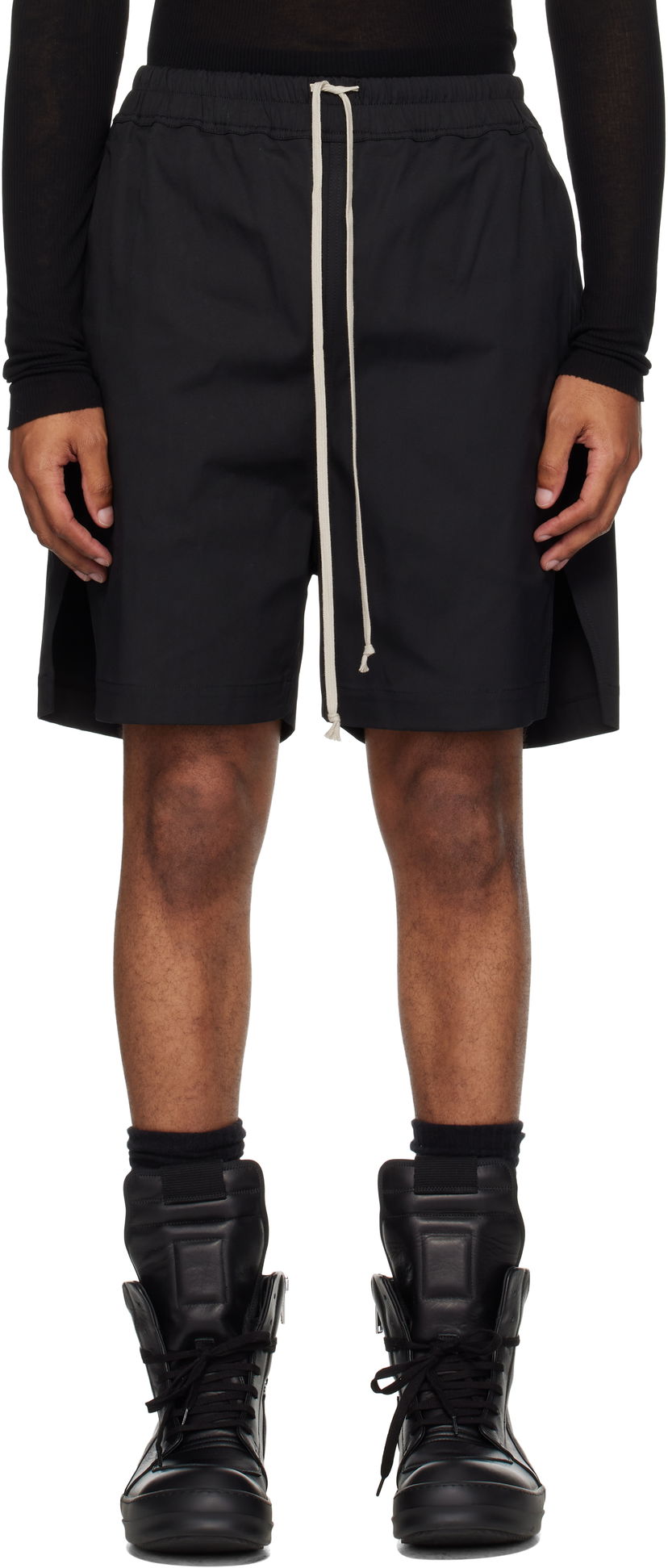 Шорти Rick Owens Rick Owens Concordian Boxers Shorts чорний | RU02E1397 TE