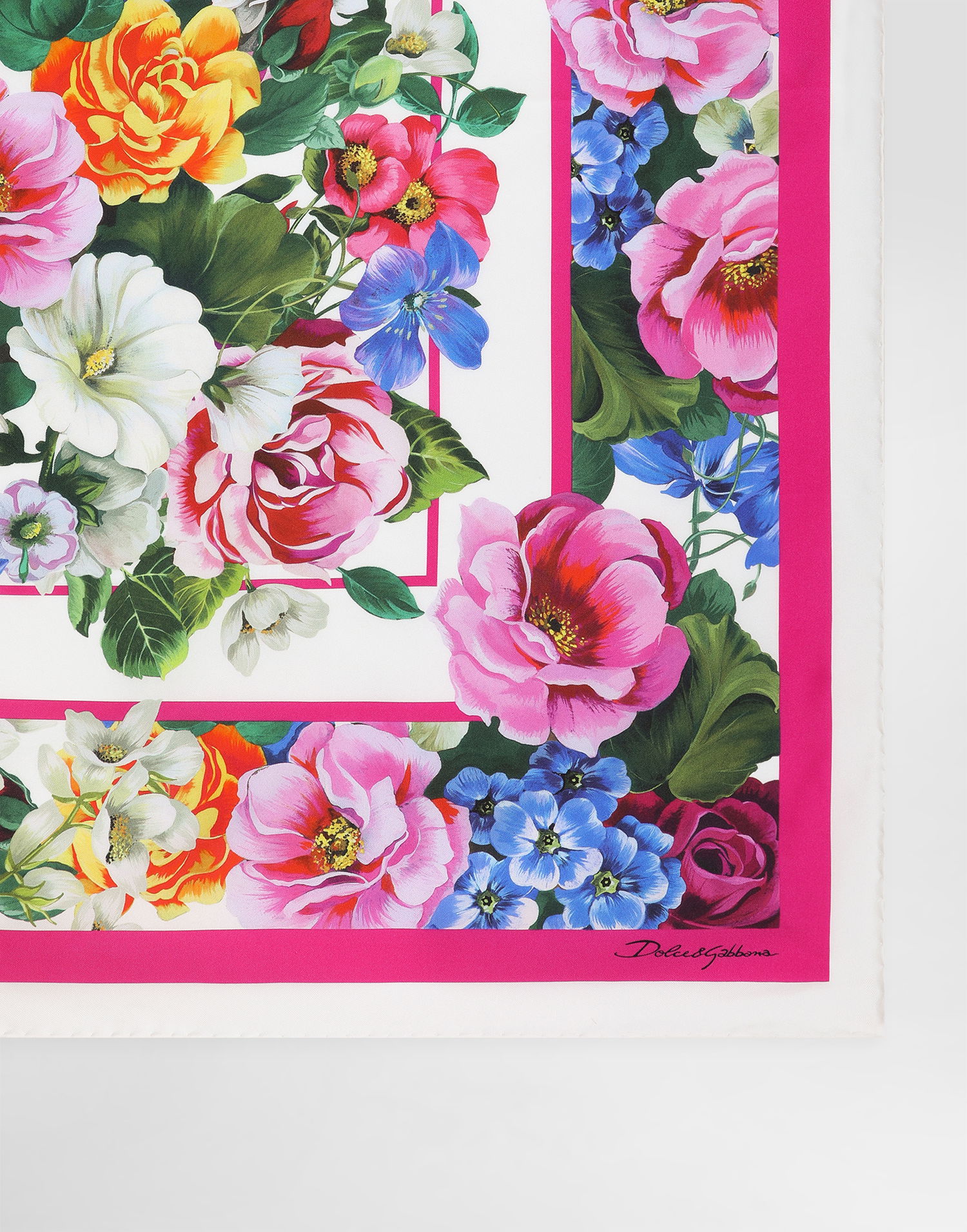 Шарф Dolce & Gabbana Dolce & Gabbana Floral-Print Silk Twill Square Scarf Різнокольоровий | FN090RGDCWDHH5KT, 1