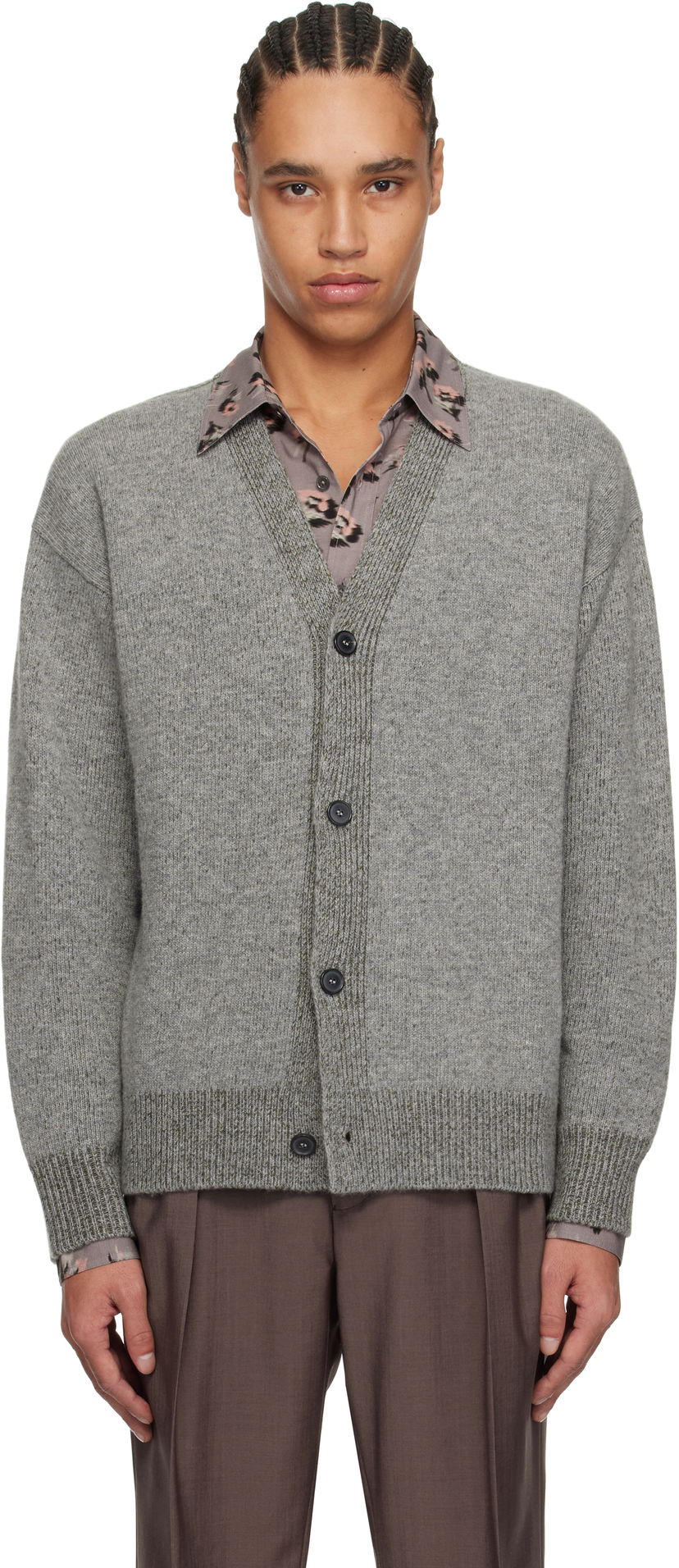 Cветр Paul Smith Paul Smith Button Thru Cardigan Сірий | M1R-245Z-P02584-72