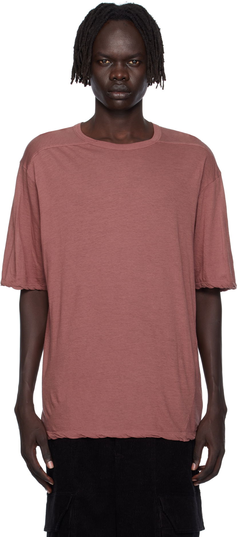 Футболка Rick Owens Rick Owens Concordians Brad T-Shirt Рожевий | RU02E1232 UC