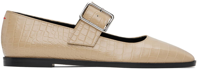 Догляд за взуттям Aeyde Aeyde Sunny Buckle Ballerina Flats бежевий | A11-FL-GRZS15FL127-FW24-957-065