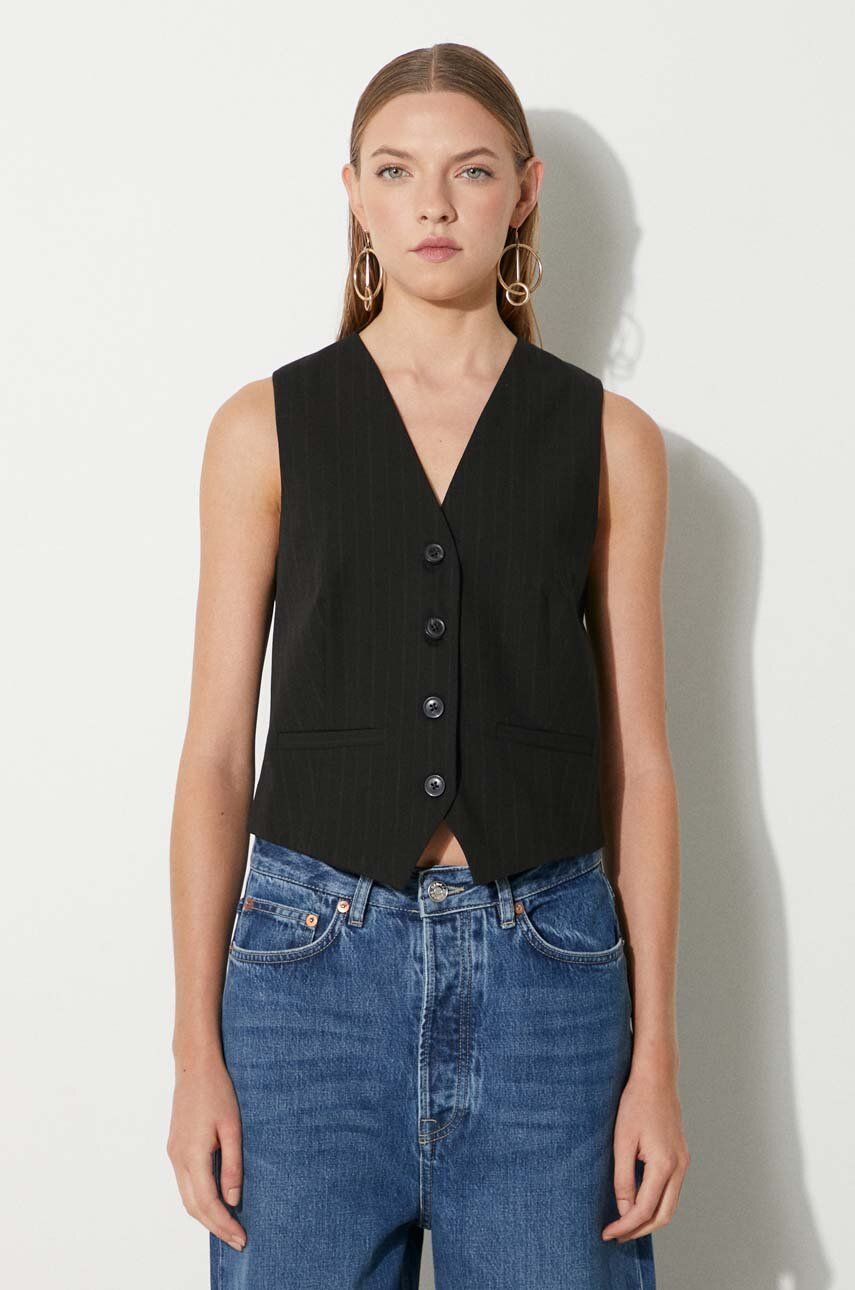 Жилет Samsoe Samsoe Samsoe Samsoe Saramona Pinstripe Vest чорний | F24100047, 0