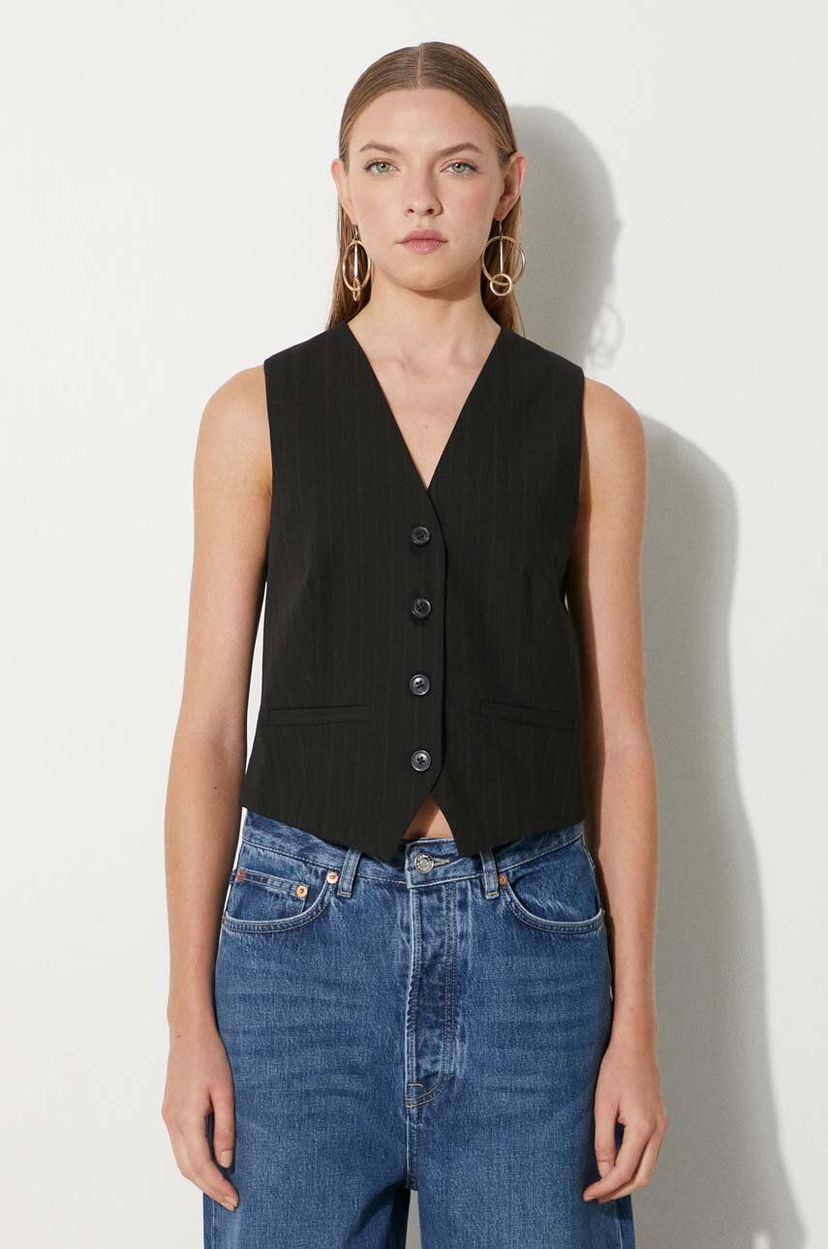 Жилет Samsoe Samsoe Samsoe Samsoe Saramona Pinstripe Vest чорний | F24100047