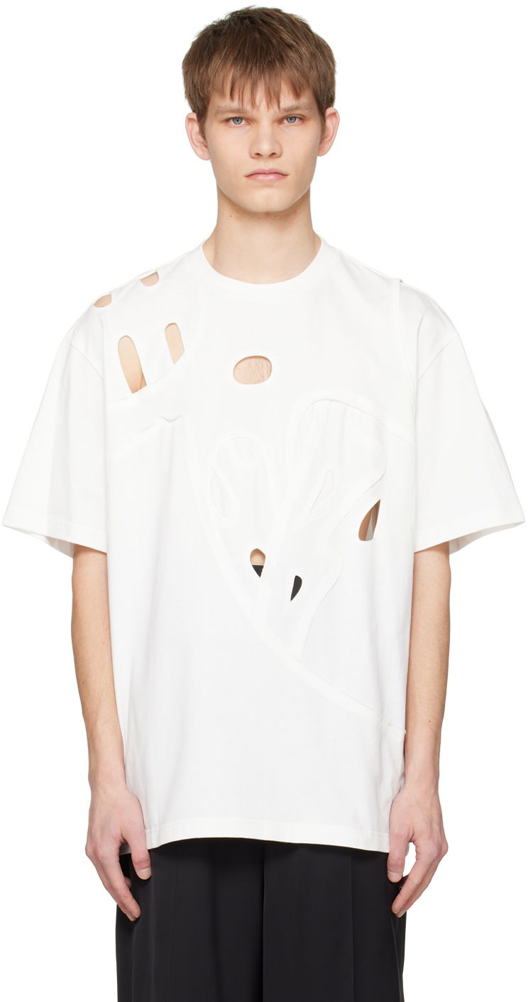 Футболка Feng Chen Wang Feng Chen Wang Cutout T-Shirt білий | FUS15TS01