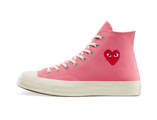 Кросівки та взуття Converse Comme des Garçons PLAY x Chuck Taylor All-Star 70s Hi Рожевий | 168301C