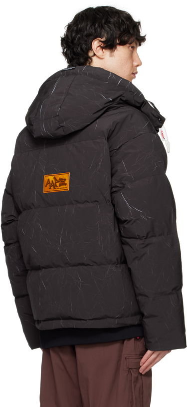 Пуховик AAPE by A Bathing Ape AAPE by A Bathing Ape Moonface Logo Camo Hooded Down Jacket чорний | AAPDNM7665XXNBKX, 2