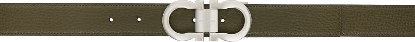 Ремені FERRAGAMO Reversible Gancini Belt Зелений | 778224