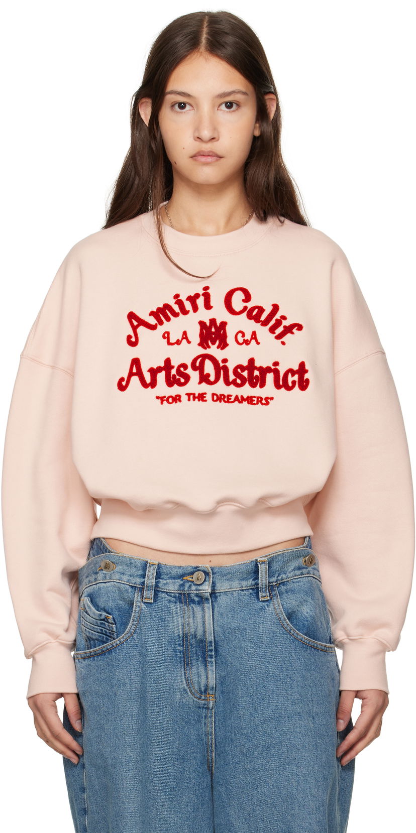 Світшоти AMIRI 'Arts District' Cropped Sweatshirt Рожевий | AWJYCW1020