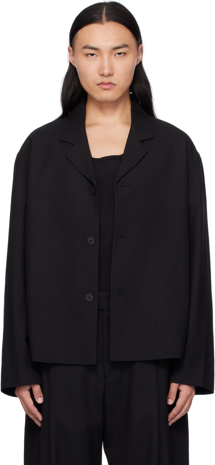 Куртка Studio Nicholson Studio Nicholson Ferro Wool Jacket чорний | FERRO SNM - 1269