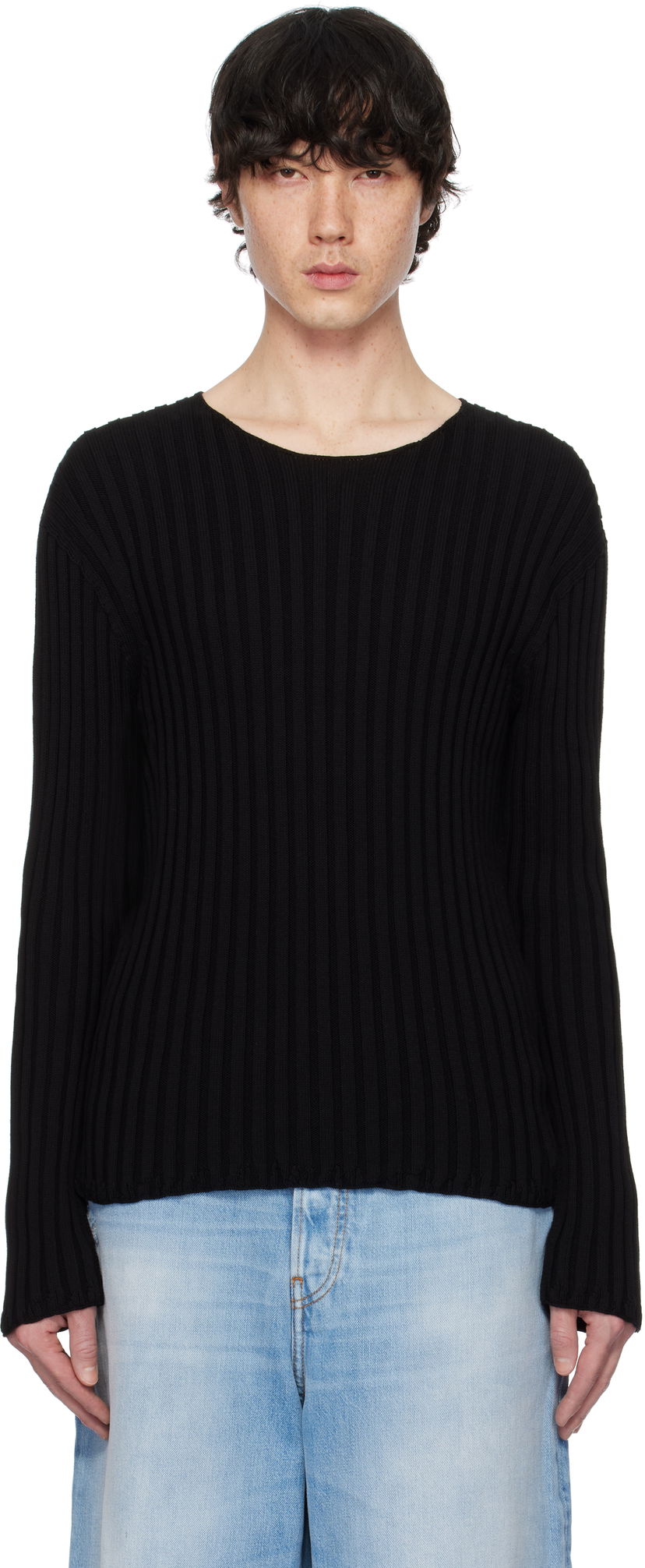 Cветр Acne Studios Acne Studios Ribbed Sweater чорний | C60098-