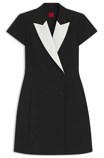 плаття BOSS Contrast-Lapel Blazer Dress чорний | 50544765