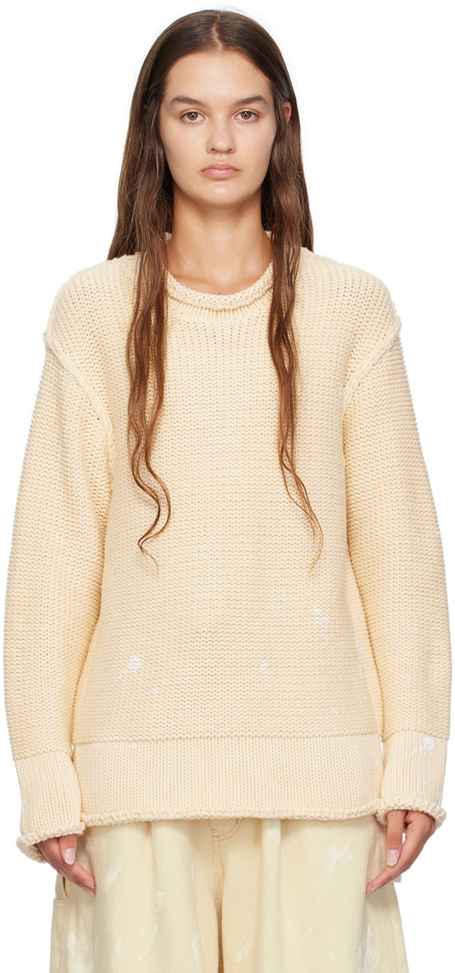 Cветр R13 R13 Rolled Edge Knit Sweater бежевий | R13WY152-Y055B