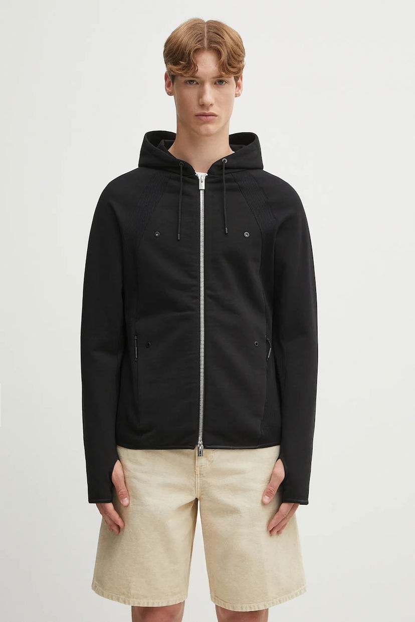 Світшоти HELIOT EMIL Heliot Emil Hooded Zip-Up Jacket чорний | PREAW25.M.08.079.BLK01