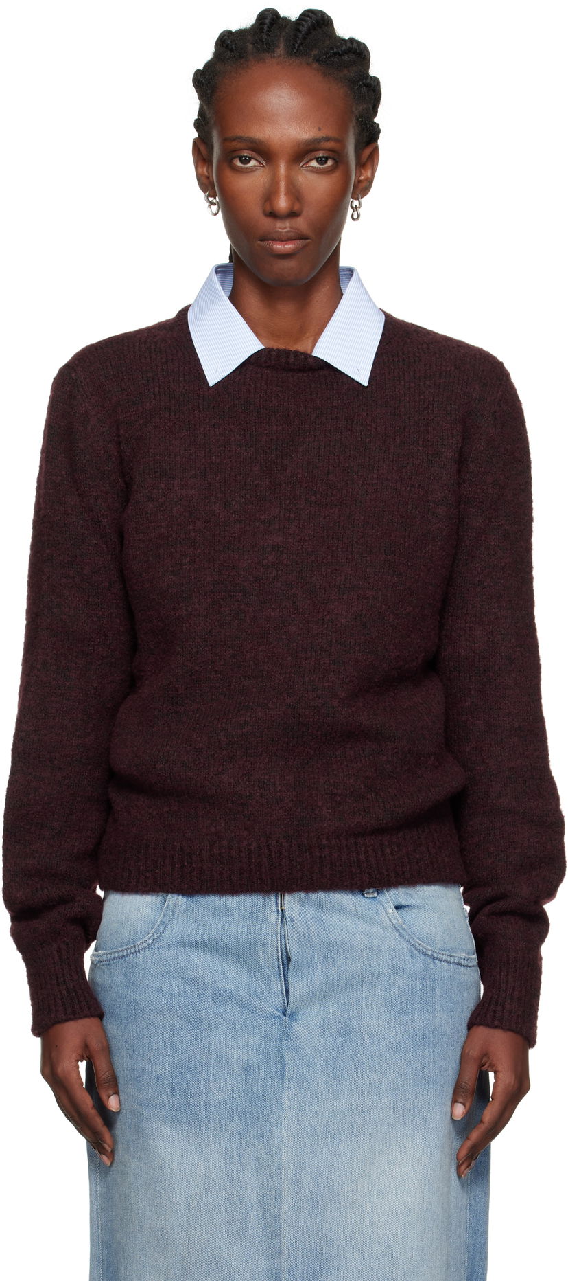 Cветр Maison Margiela Maison Margiela Crewneck Sweater Бордовий | S51HL0026 M13154