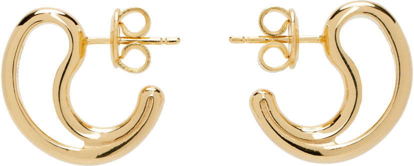 Сережки Bottega Veneta Small Frills Gold Earrings Жовтий | 804846 VAHU0