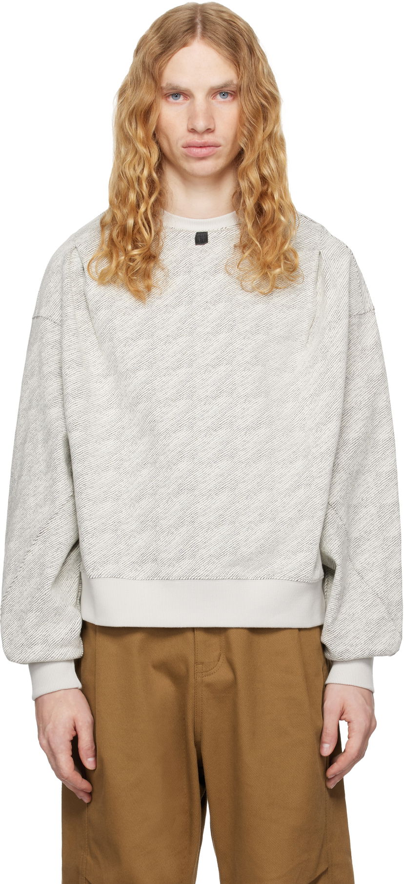 Світшоти ADER ERROR Tetraight Product. 43 Sweatshirt білий | BN01FWSW0104BK
