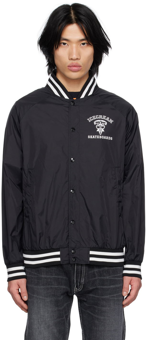 Куртка бомбер BBC IceCream Printed Bomber Jacket чорний | IC22406