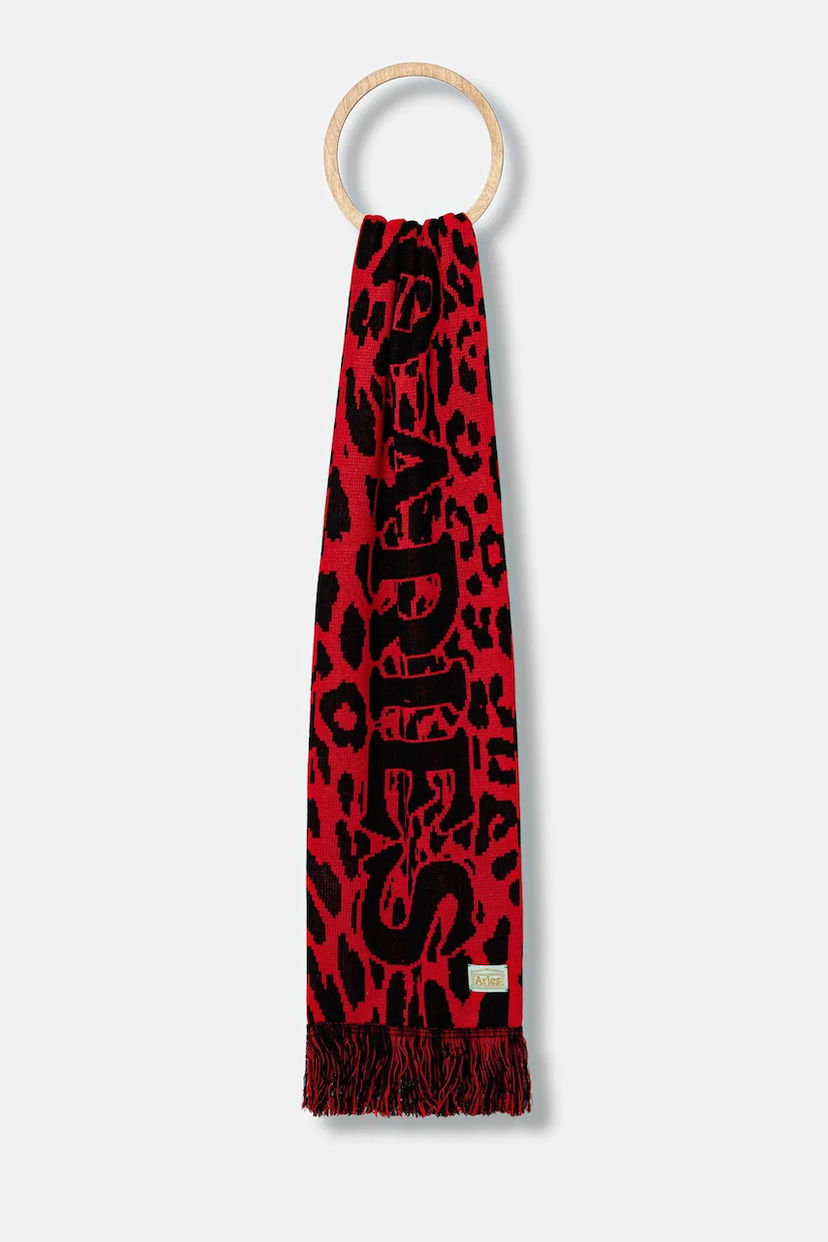 Шарф Aries Aries J'Adoro Leopard Scarf Червоний | AR9010604