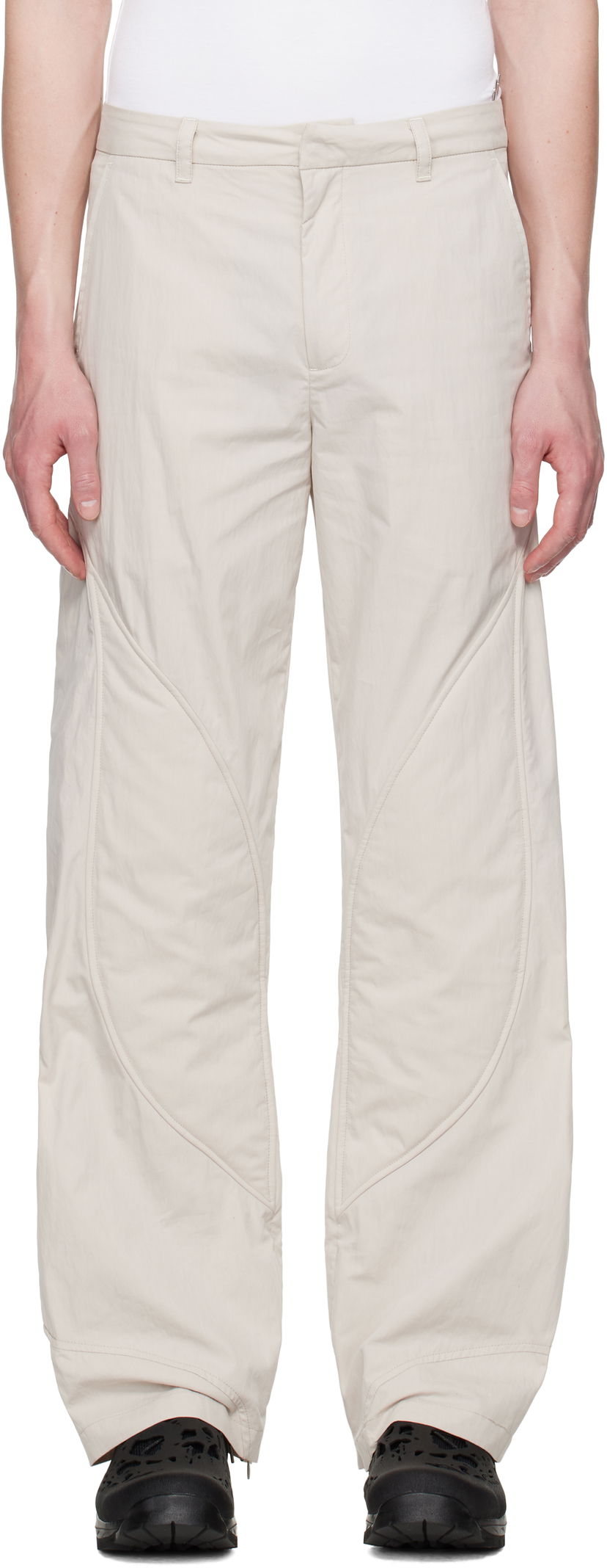 Штани HELIOT EMIL Heliot Emil Concordance Puffed Cargo Pants бежевий | SS25_M_10_108_ST18_CO