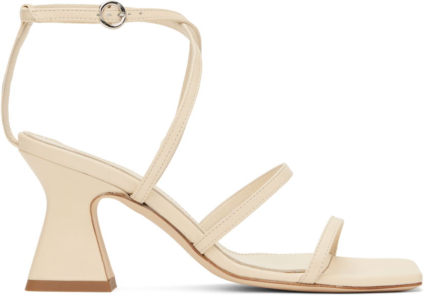 Аксесуари Aeyde Aeyde Edda Leather Heeled Sandals бежевий | A11-HS-HLMS75CH152-SS25-100-007