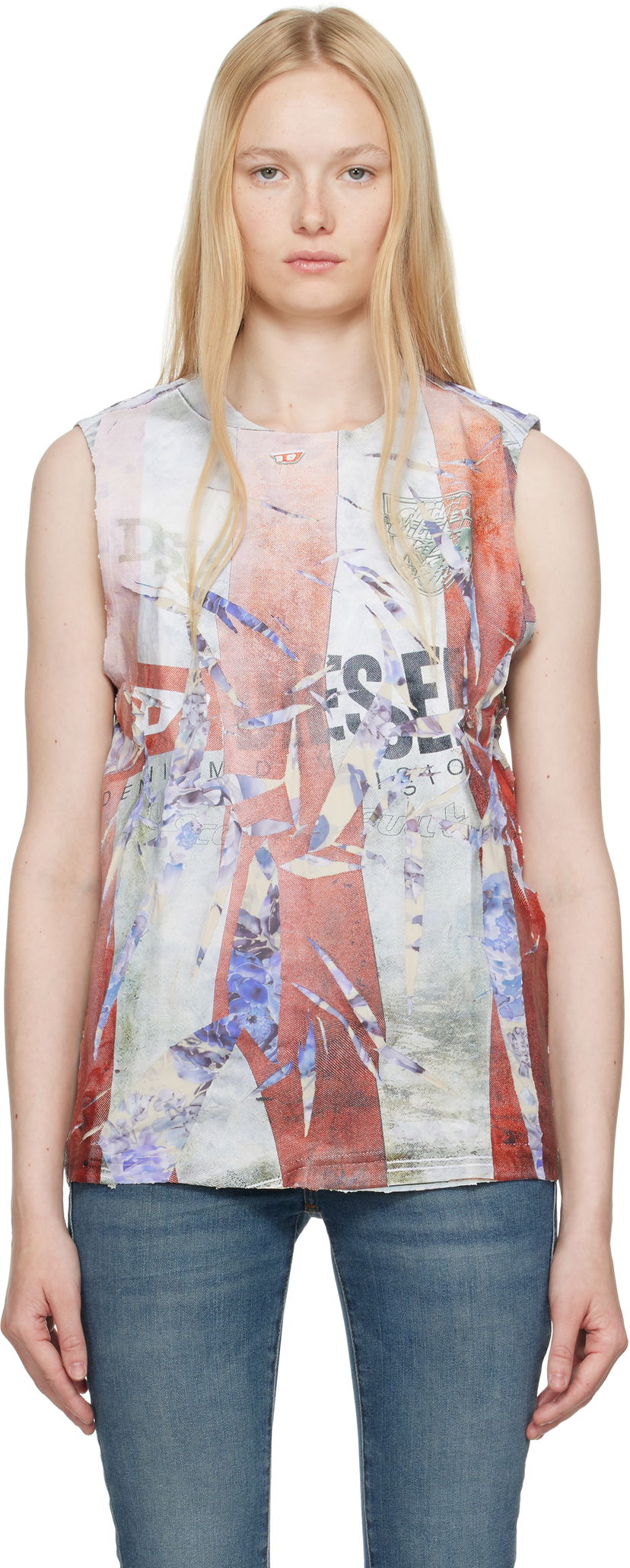 Безрукавка Diesel Diesel T-Per-Stripe Graphic Print Tank Top Різнокольоровий | A18700 0SKBT