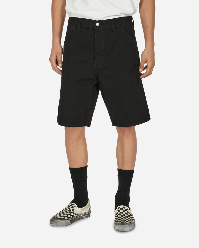 Штани і джинси Carhartt WIP Single Knee Short black Rinsed Зелений | I027942_89_02