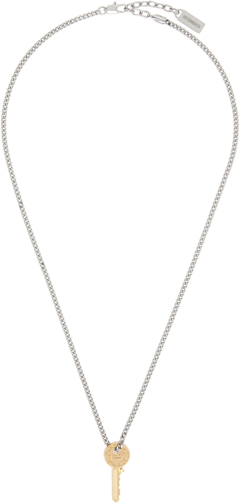 Кольє VETEMENTS Vetements Silver-Tone & Gold-Tone Key Pendant Necklace Металік | UH76NE760GS