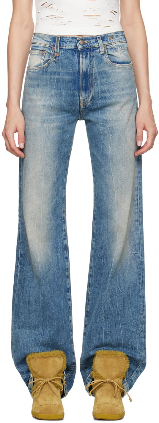 Джинси R13 R13 Jane Wide Leg Jeans Синій | R13W7020 D081A
