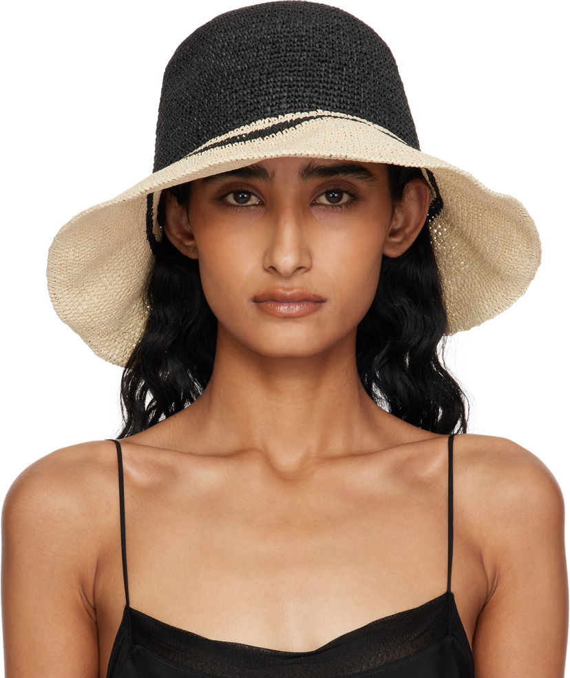 Капелюх TOTEME TOTEME Paper Straw Beach Hat чорний | 253-WSH0027-FB0489