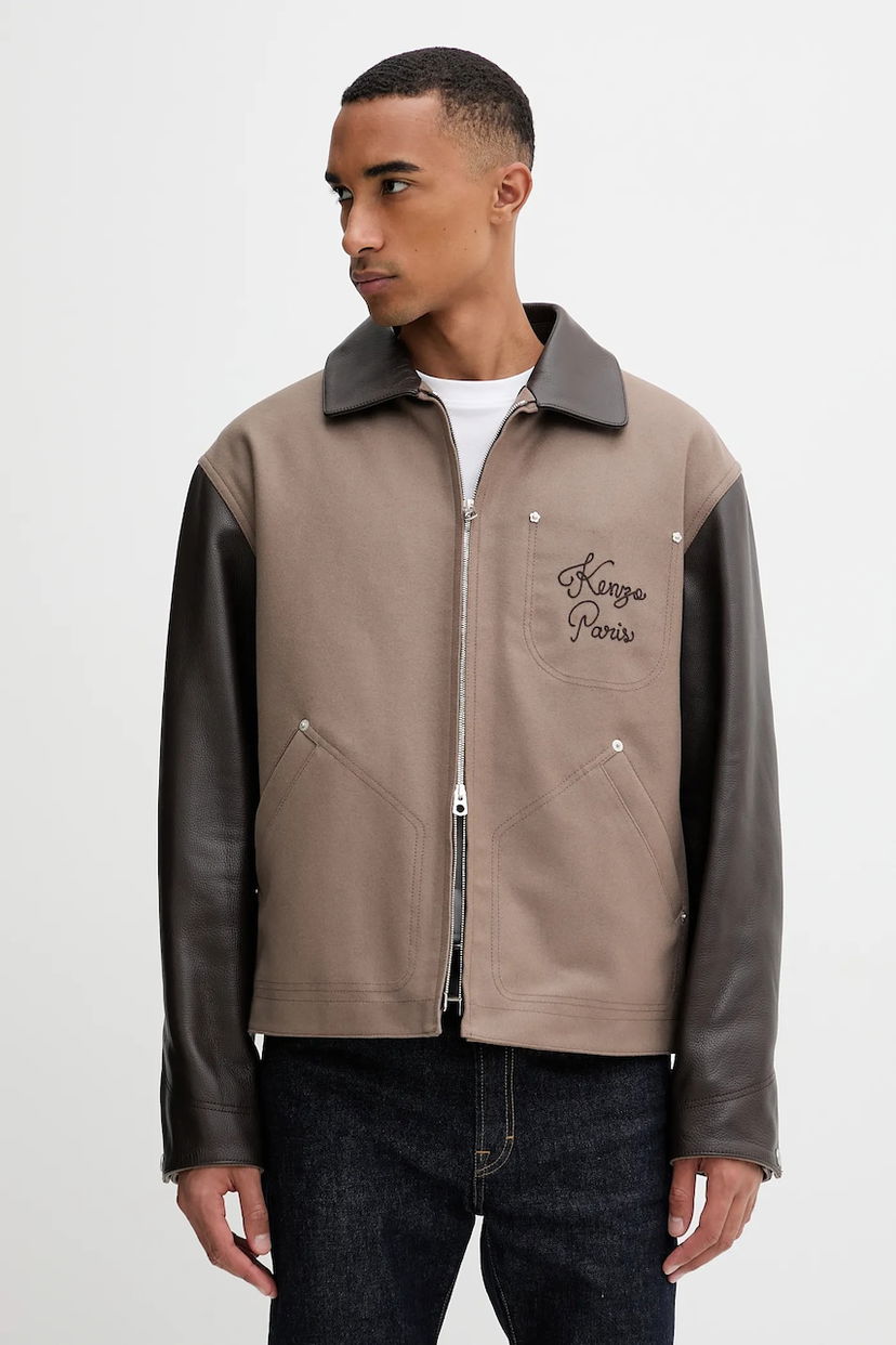 Куртка KENZO Kenzo Wool Blend Jacket Коричневий | FF68BL1519OH