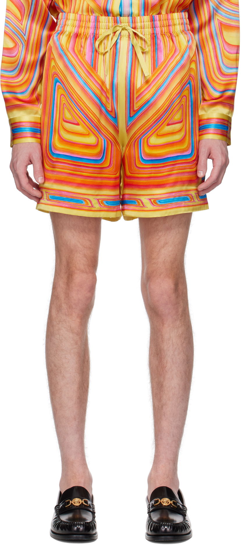 Шорти Casablanca Casablanca Low Rider Silk Shorts Різнокольоровий | MS25-TR-012-01