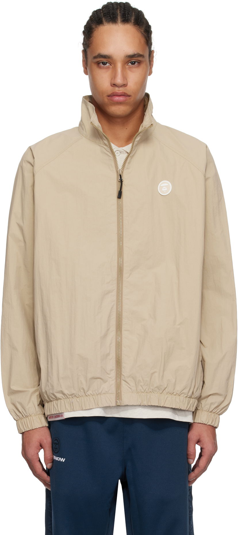 Вітровка AAPE by A Bathing Ape AAPE by A Bathing Ape 'AAPE Now' Lightweight Jacket бежевий | AAPLJM7703XXNBGL