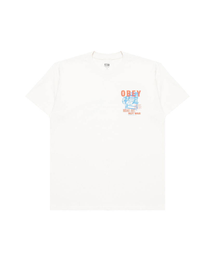 Футболка OBEY Obey Printing Press Make Art T-Shirt білий | 165264061-CRM