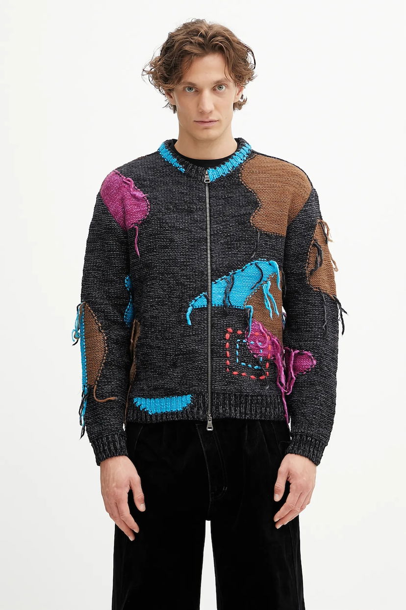 Cветр Andersson Bell Andersson Bell Intarisa Zip-Up Crewneck Cardigan Різнокольоровий | atb1333u