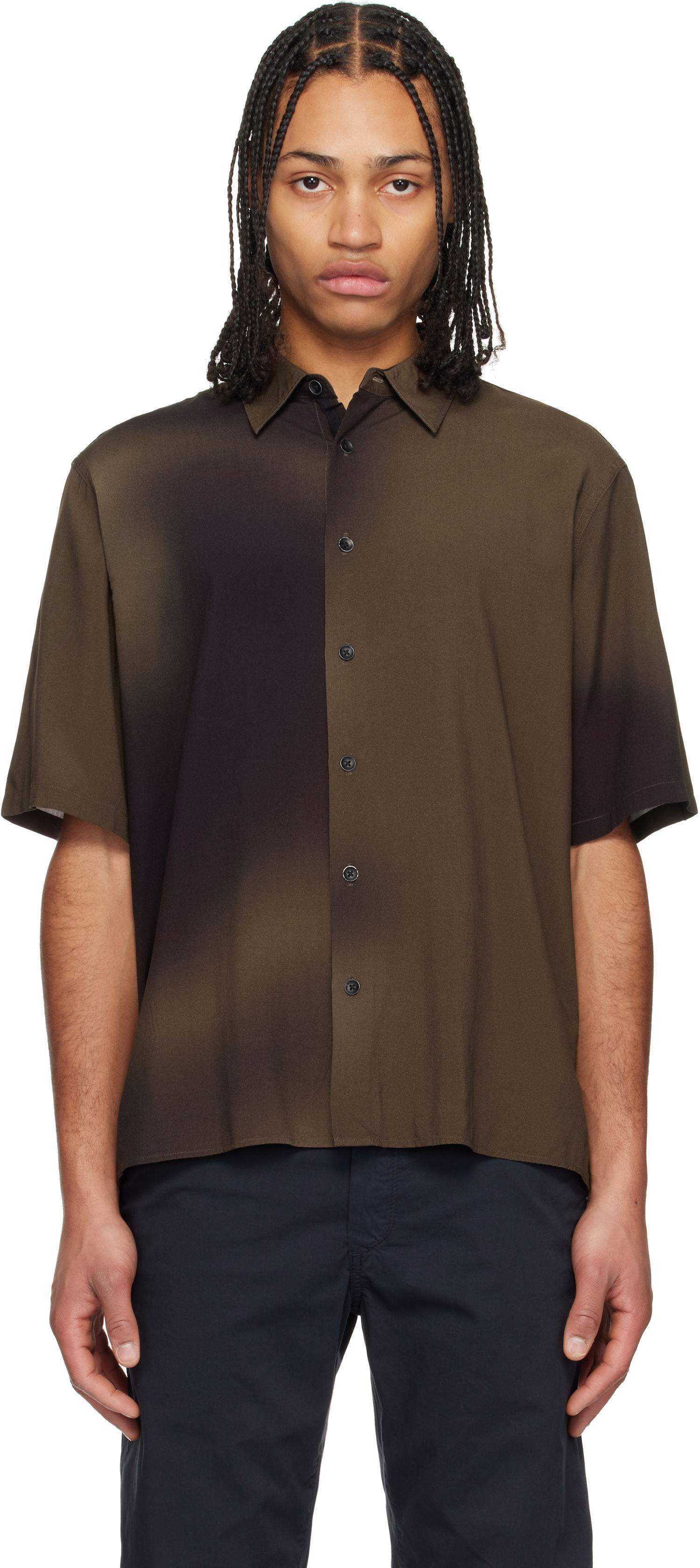 Сорочка rag & bone Rag & Bone Dalton Printed Shirt Коричневий | MBW24HA013PTML, 0
