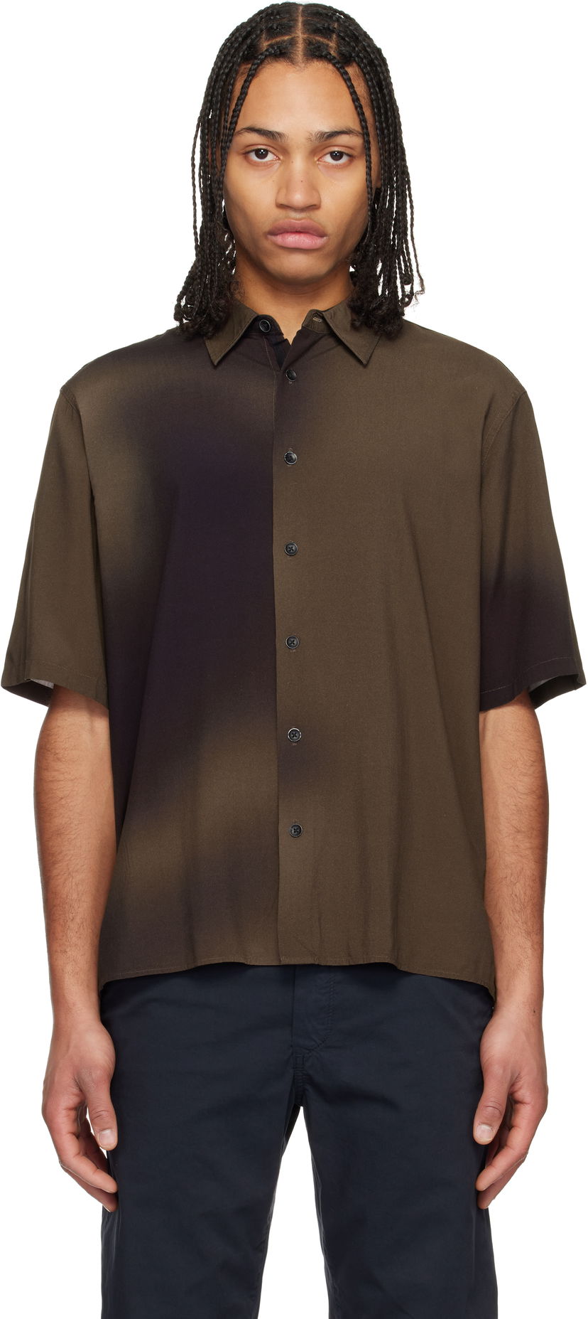 Сорочка rag & bone Rag & Bone Dalton Printed Shirt Коричневий | MBW24HA013PTML