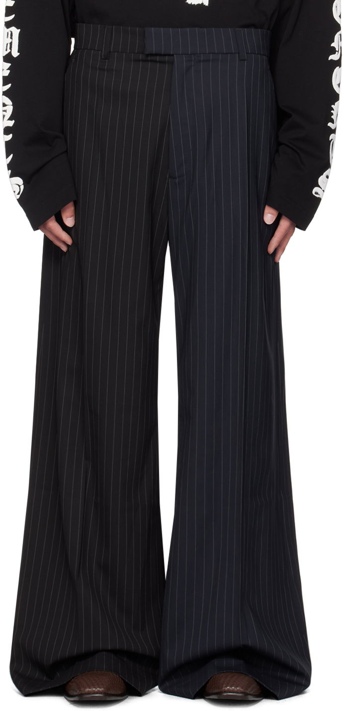 Штани VETEMENTS Pinstripe Trousers чорний | UA65PA706N