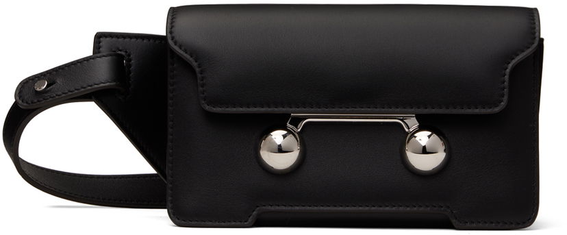 Поясна сумка Marni Marni Leather Trunkaroo Crossbody Bag чорний | MUMQ0022U0 P6948