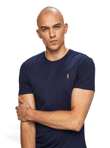 Футболка Polo by Ralph Lauren Cotton Custom Tee темно-синій | 710740727003