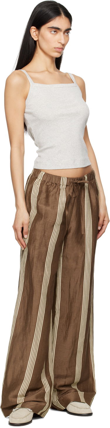 Штани rag & bone rag & bone Olivia Linen Trousers Коричневий | WAW25S70219321, 3