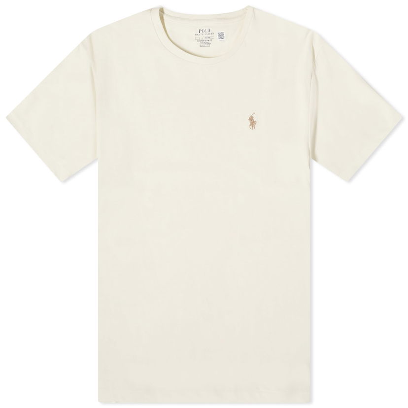 Сорочка поло Polo by Ralph Lauren Custom Fit T-Shirt "Parchment Cream" бежевий | 710671438350