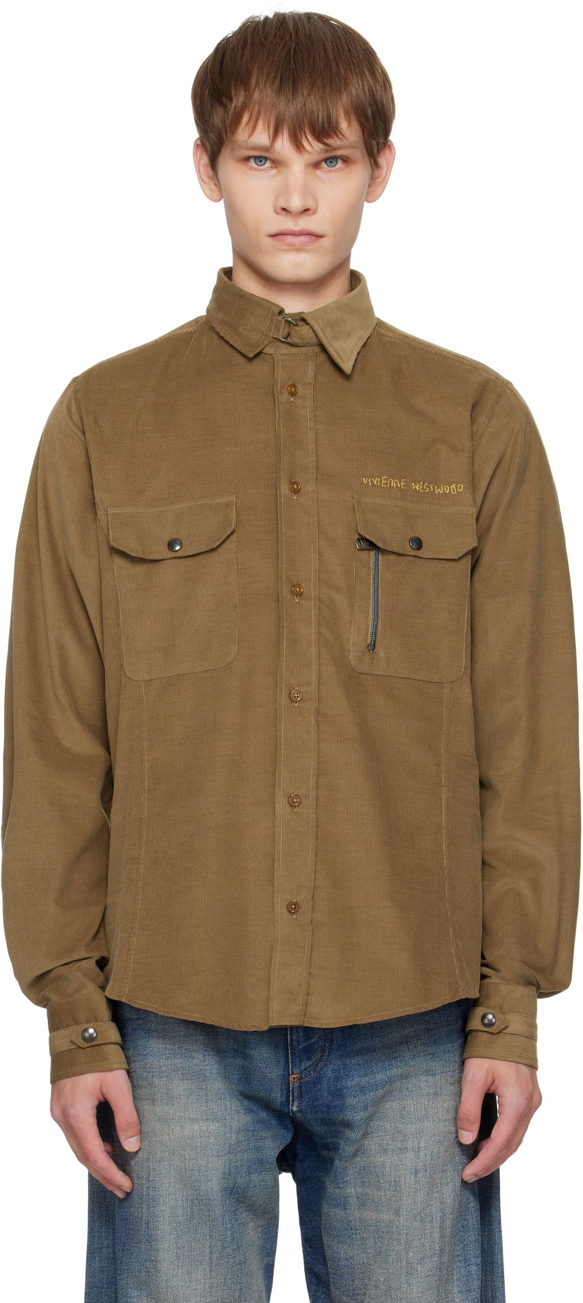 Сорочка Vivienne Westwood Vivienne Westwood Corduroy Button-Up Shirt Коричневий | 24010042-W0186-